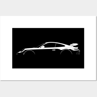 Porsche 911 GT3 (992) Silhouette Posters and Art